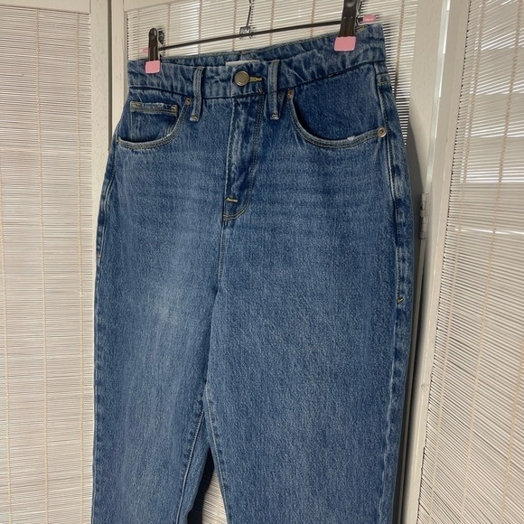 Good American Medium Wash Straight Leg Jeans Size 2 - Picture 2 of 8